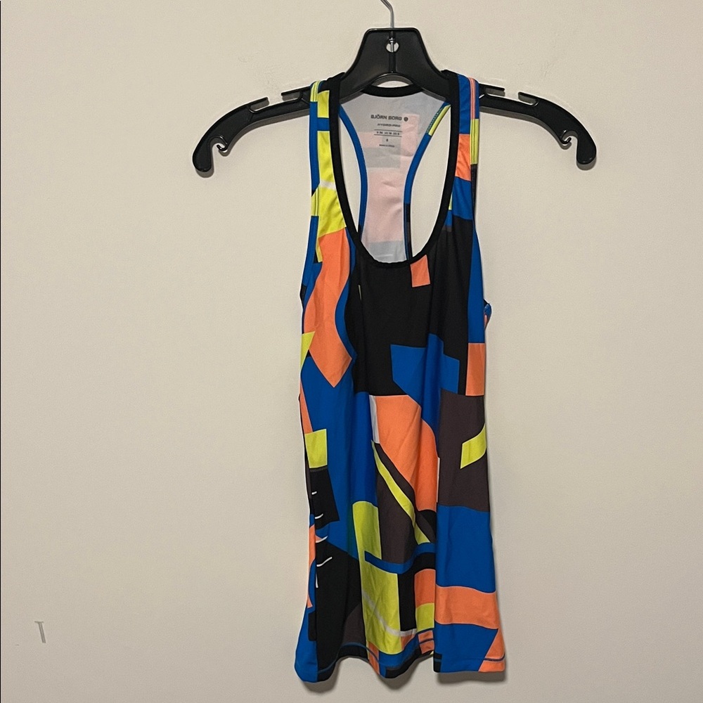 BJORN Neon Geometric Racerback Tank & Skirt Set  —